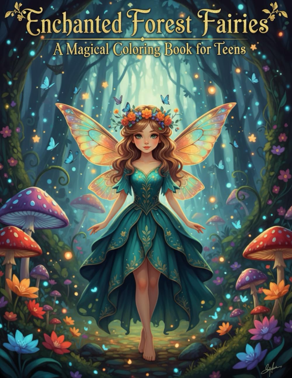 Enchanted Forest Fairies A Magical Coloring Book for Teens: A Relaxing and Creative Adventure with Enchanted Creatures, Forest Fairies, Woodland ... (The Mythical Creature Realms Collection)