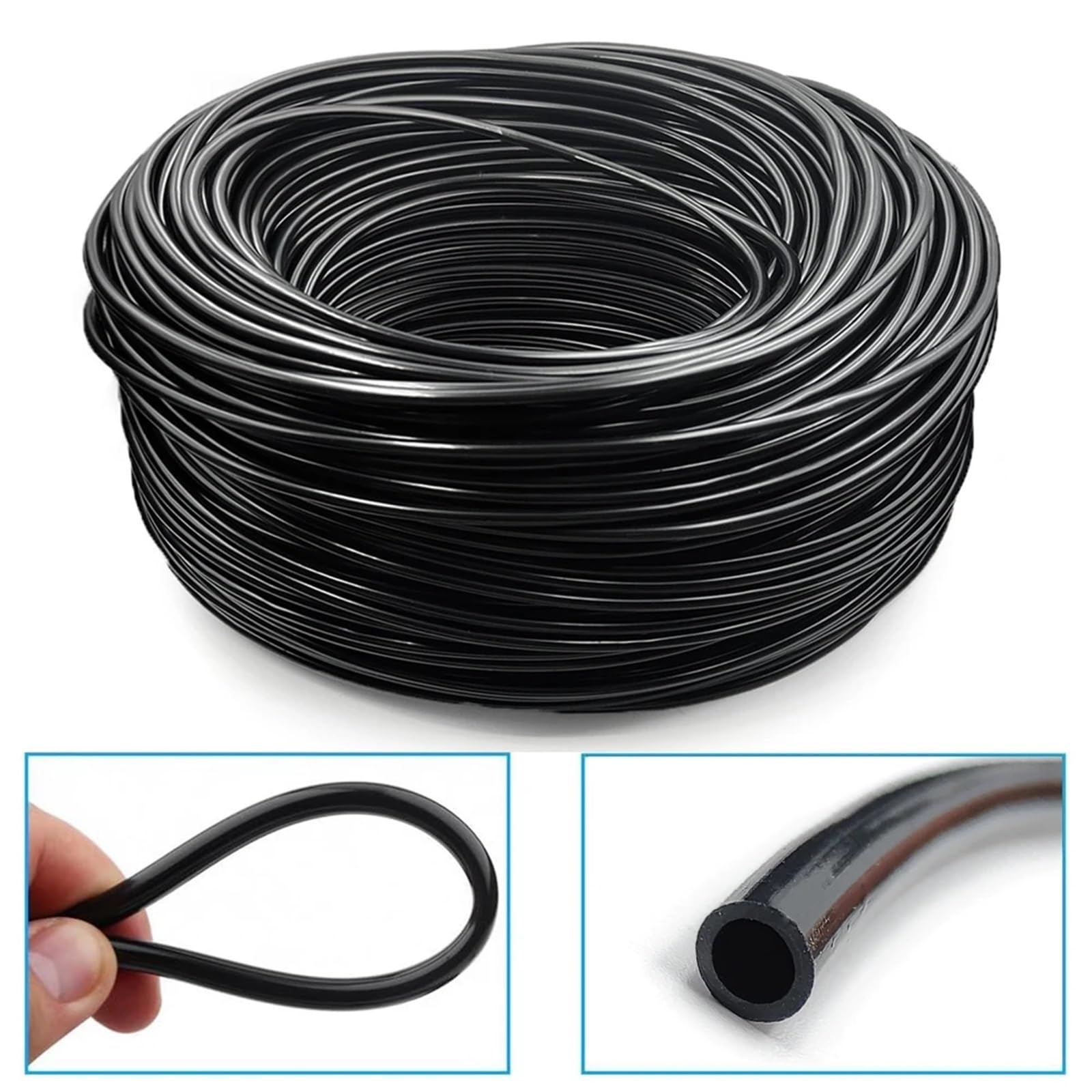 Tuyau d'arrosage de 100 m de longueur arbitraire à faire soi-même, système d'irrigation d'arrosage de 4/7 mm, fournitures de tuyau micro goutte à goutte en PVC réglable