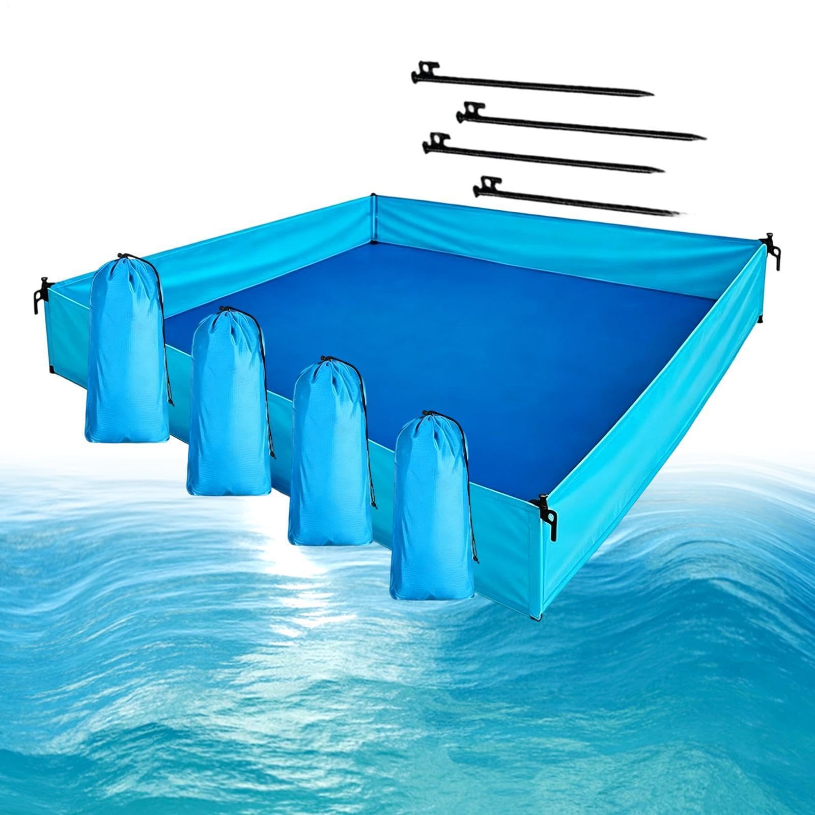 Tapis anti-sable pliable et imperméable pour camping et plage libre et Co