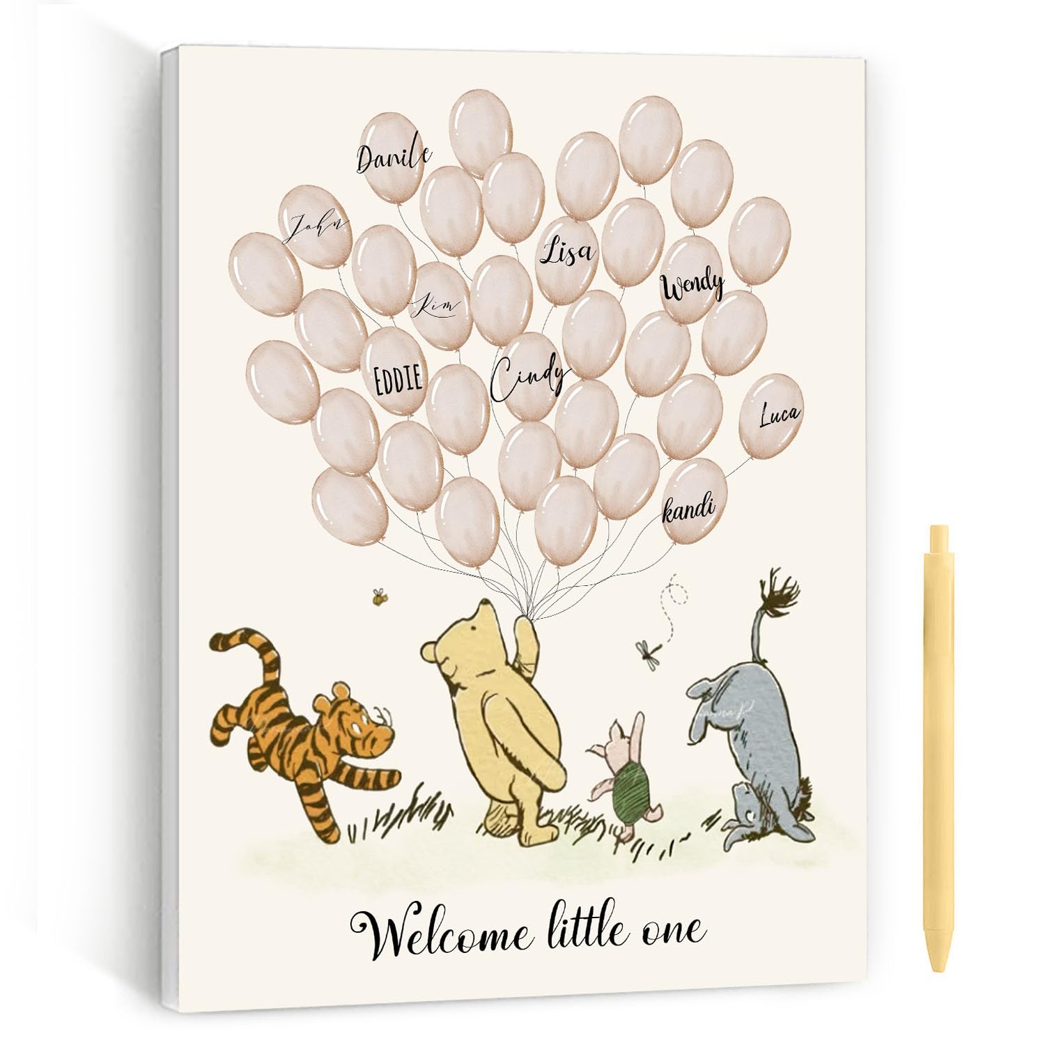 ZsaTuiy Winnie Baby Shower Decorations-Games-Baby Shwoer Party Decor- Baby Shower Table Sign Centerpieces-Baby Shower Games Pooh Birthday Supplies