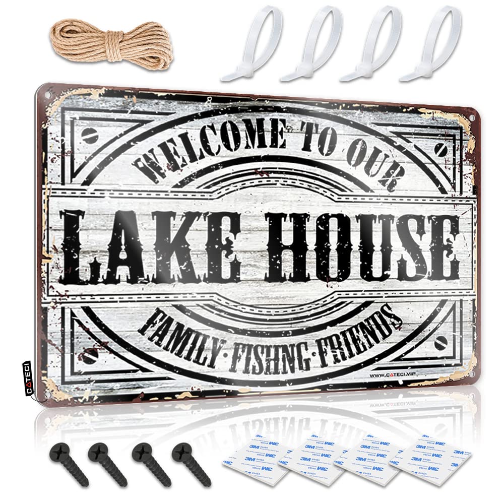 Fzfn Colour Farmhouse Signs Fun Lovely Welcome To Our Lake House For Bedroom - Teen Customizable(30X40cm)