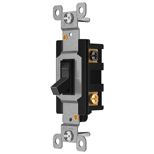 Miniatura 9 de ENERLITES Interruptor de luz de palanca de 4 vías, cuatro vías, cableado lateral, solo cable de cobre, tornillo de puesta a tierra, grado