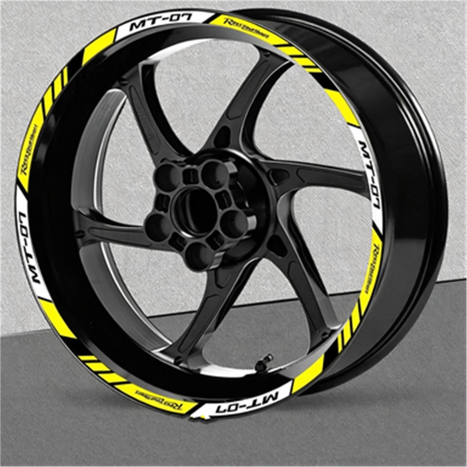 Motorcycle Wheel Rim Stickers Hub Stripe Tape Decals for Yamaha MT-07 MT07 Mt 07(Color5)