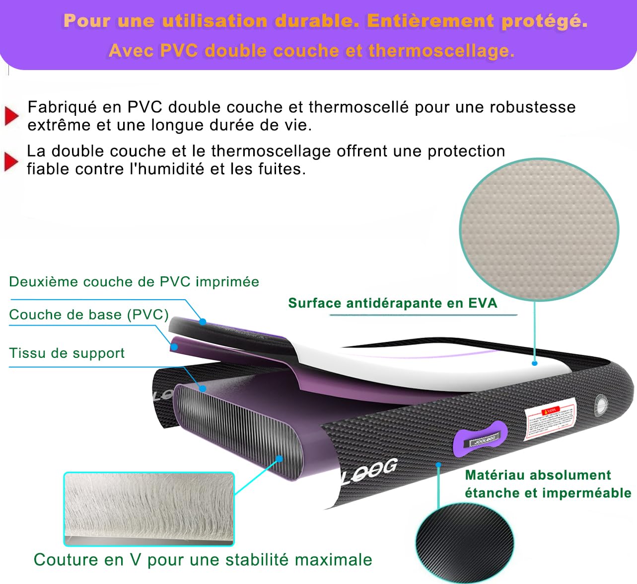 Tapis gonflable pour exercices de gymnastique 4 m Épaisseur 20 cm Avec pompe à air électrique - Pour une utilisation à la maison, en salle de sport, pour un entraînement de pom-pom girl