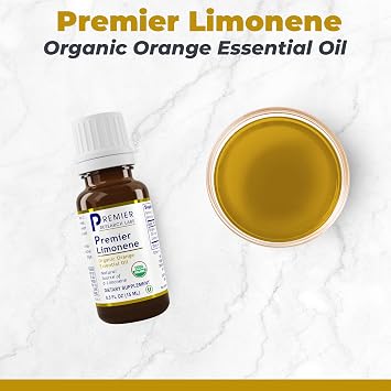 Premier Research Labs Premier Limonene - Limonene Oil, Organic D-Limonene Supplement from Orange Peel Extract, Orange Essential Oil 90% Pure - 0.5 Oz (300 Servings)