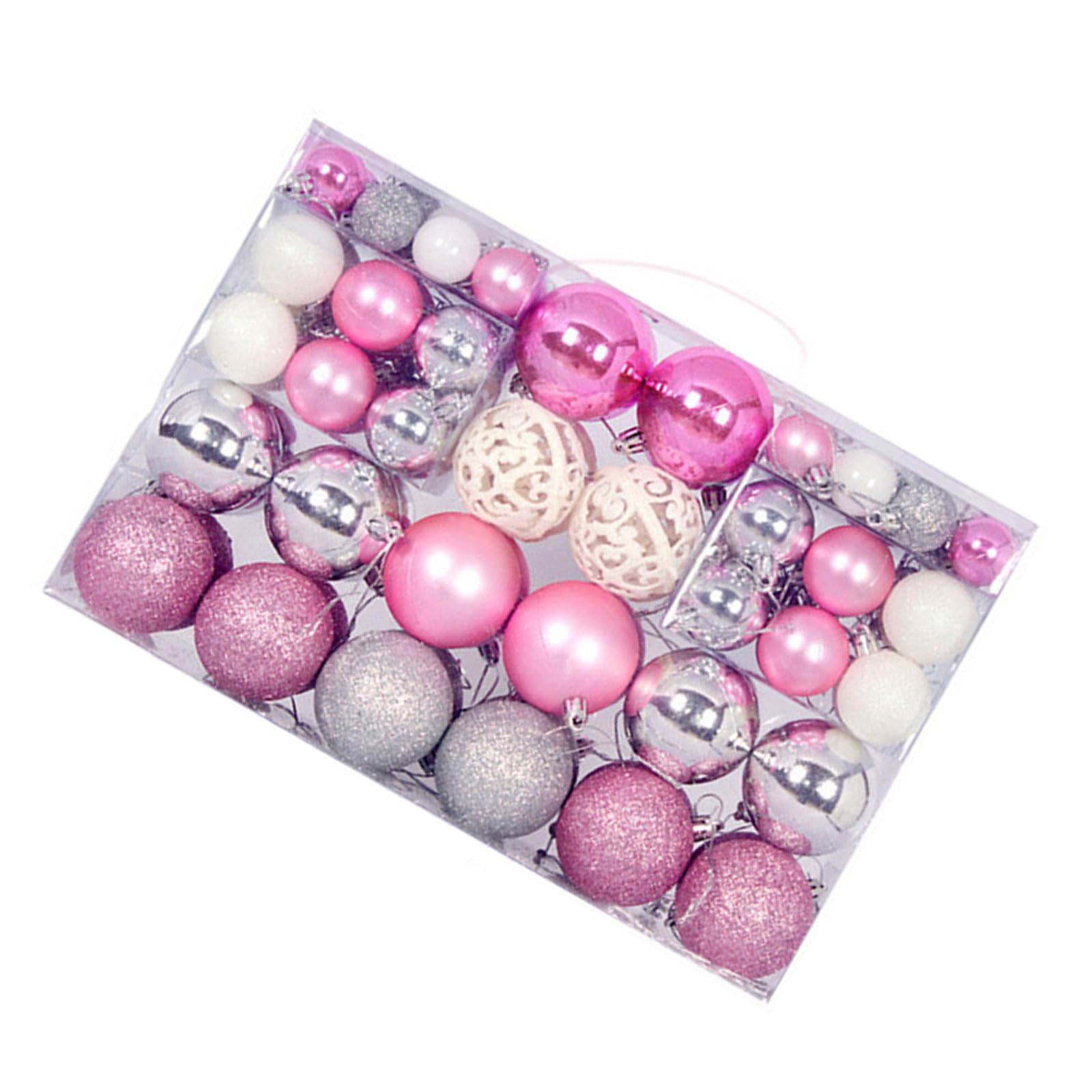 Generisch 100 Stück Weihnachtskugeln, Verschiedene Anhänger, bruchsicheres Ornament Set, Weihnachtsbaumschmuck, hängende Dekoration, Weihnachtskugel Ornament