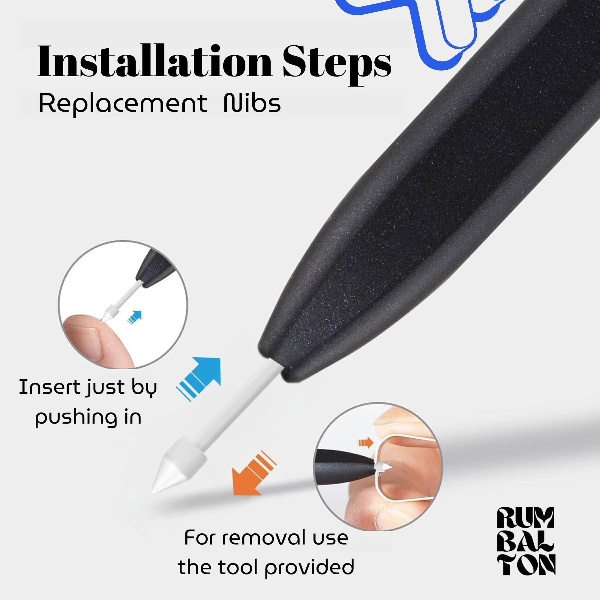 5pc Replacement Plastic Tips/Nibs for Galaxy Tab S Pen, Compatible with Tab/Mobile S24, S23, S22, S10, S9, S8, S7, S6 +/ Lite/Ultra/FE Series (White) — Amazon image 5
