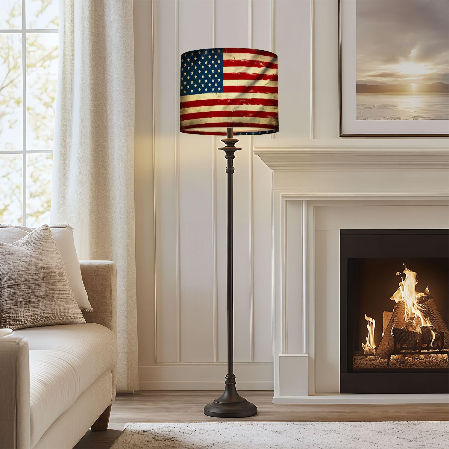 Lamp Shades American Flag Retro Grunge Stars Stripes Weathered