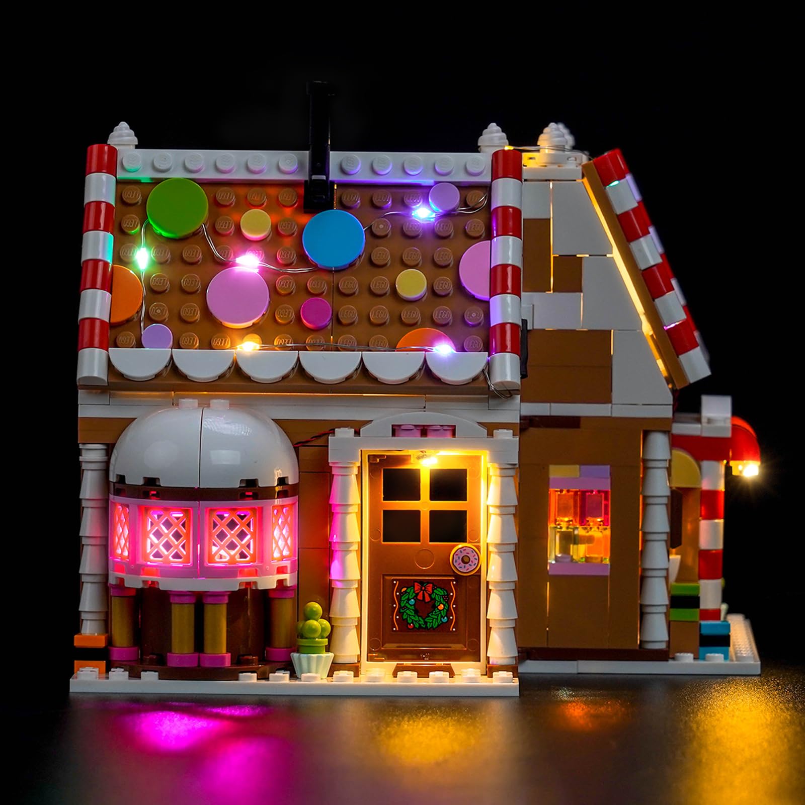 LocoLee Led Light Set Compatible with Lego 40809 Festive Gingerbread House Led Decoration Lighting Kit Compatible with Lego 40809 Building Blocks Model,Only Lights Set,No Model - Image 3