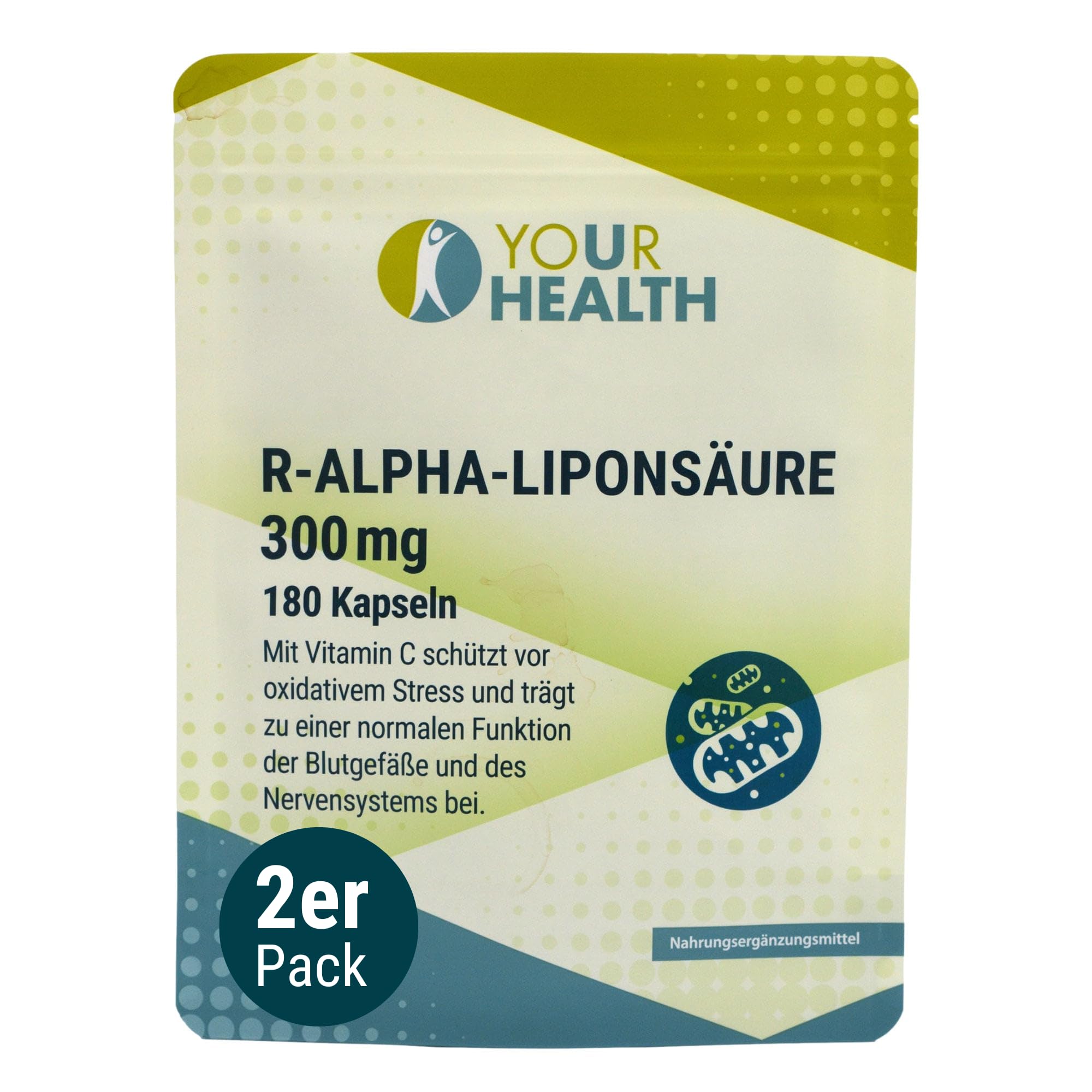 R-Alpha-Liponsäure 300 mg - mit Vitamin C - 360 Kapseln (2er Pack)