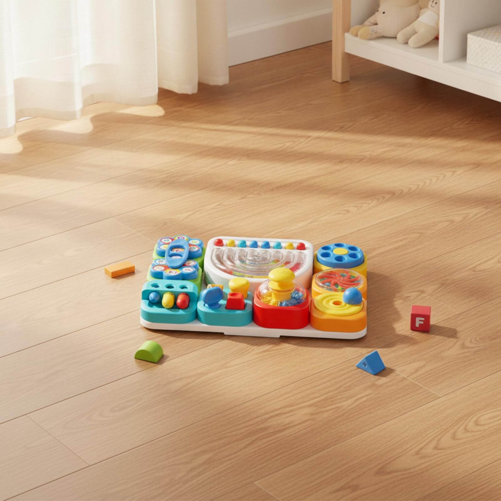 Colcolo Children Learning Board Tablero Sensorial Infantil Juguete Educativo Panel de Actividades Rompecabezas Material Estimula Motricidad Fina y Percepción Adecuado para Niños Pequeños Aula Hogar