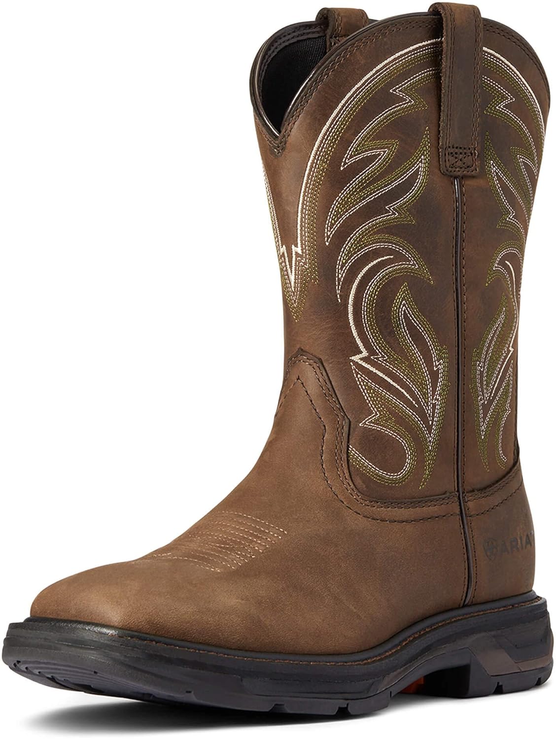 Ariat Mens WorkHog XT Cottonwood Work Boot Distressed Brown 11