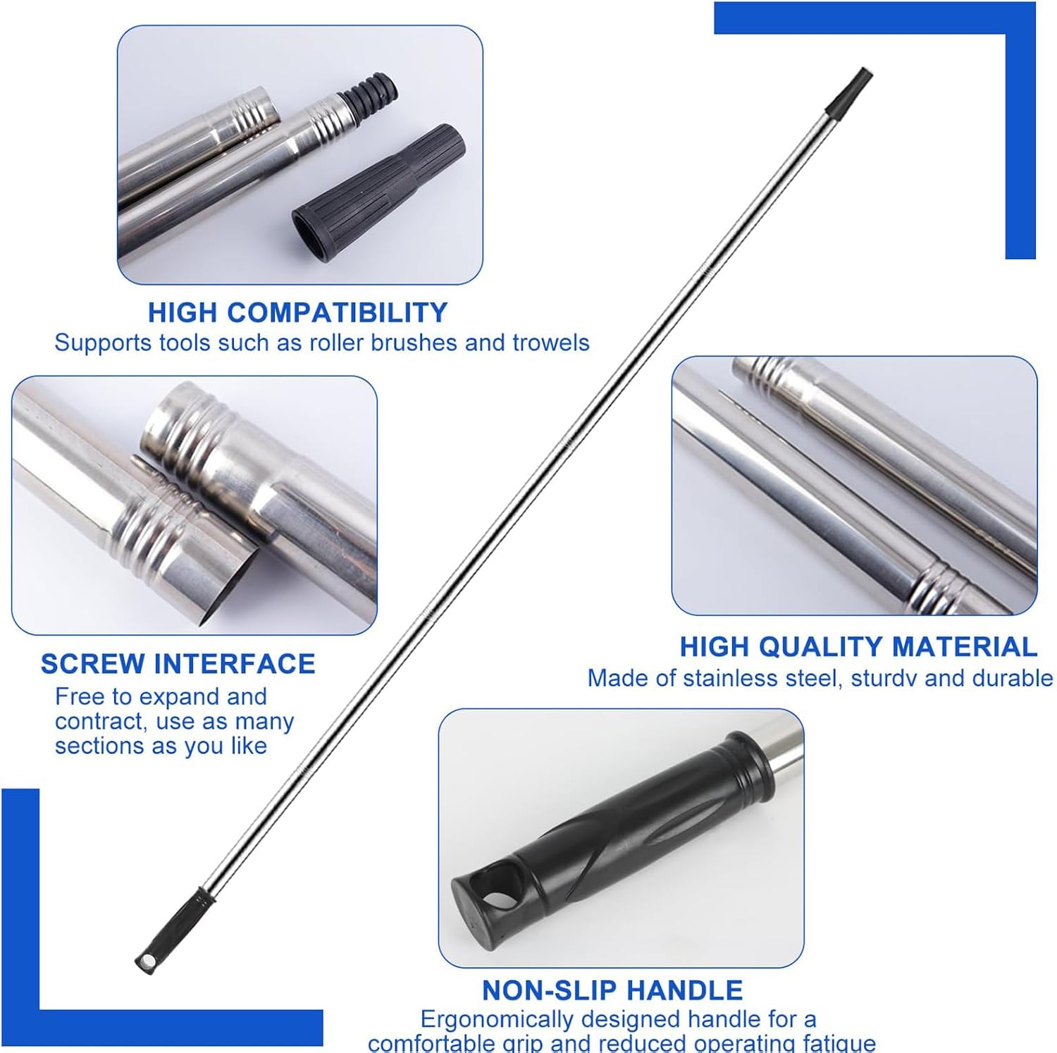 Spray Can Extension Pole - Adjustable Angle Trigger Handle with Telescopic Wand | Ideal for Indoor Painting Furniture Doors Frames Shelves, Connector Adapter Accessories