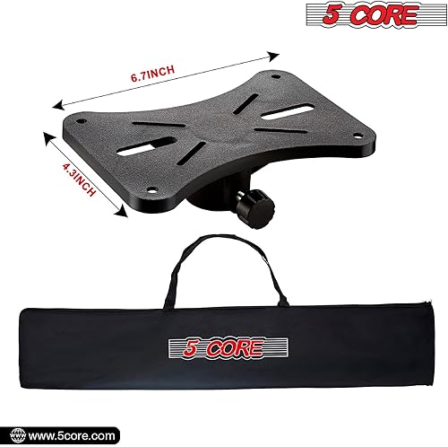 Miniatura 9 de 5 Core Soportes para altavoces PA de altura ajustable, trípode profesional para DJ con soporte de montaje, se extiende de 40 a 72 pulgadas, negro SS