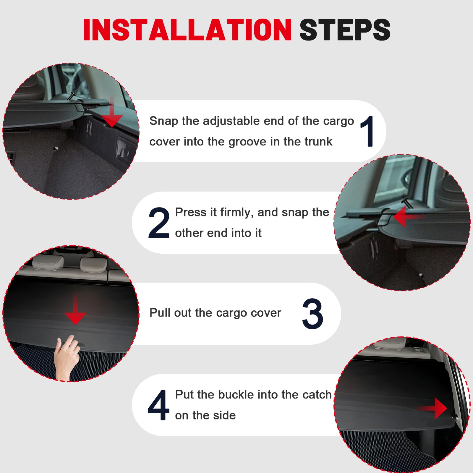 YCLNFC Retractable Car Cargo Cover for Hyundai YCLNFC Retractable Car Cargo Cover for Hyundai