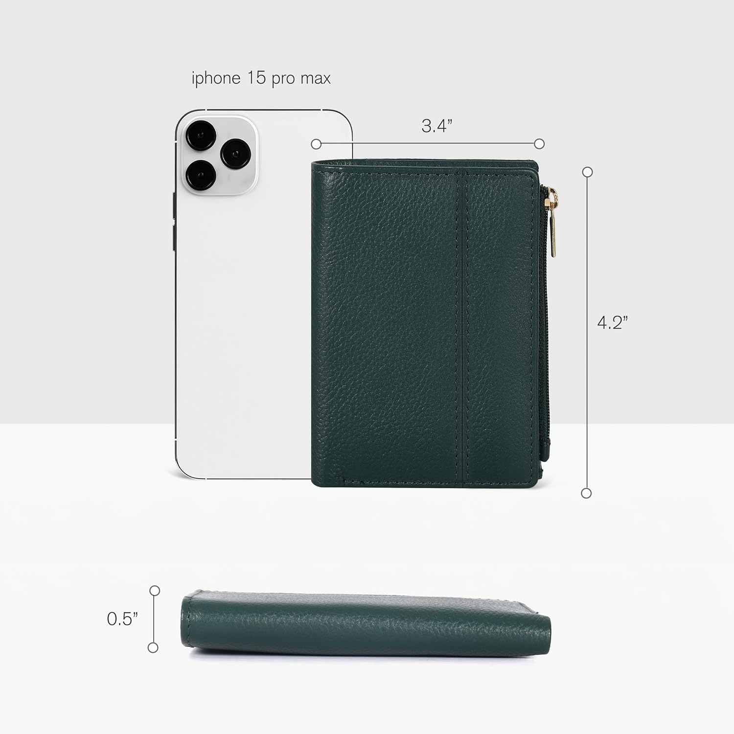 Oak Leathers Wallet For Women Full Grain Leather - Small RFID Coin Purse Credit Card & ID Holder for Ladies,Bifold Wallets for Teenager | Small, RFID, Coin Purse, for Ladies, for Teenager - Image 6