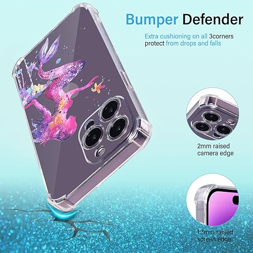 Vista 251 de Roemary Buffertech - Funda protectora para iPhone 13 Pro Max con diseño Golden Retriever, diseño de arcoíris con protector de pantalla