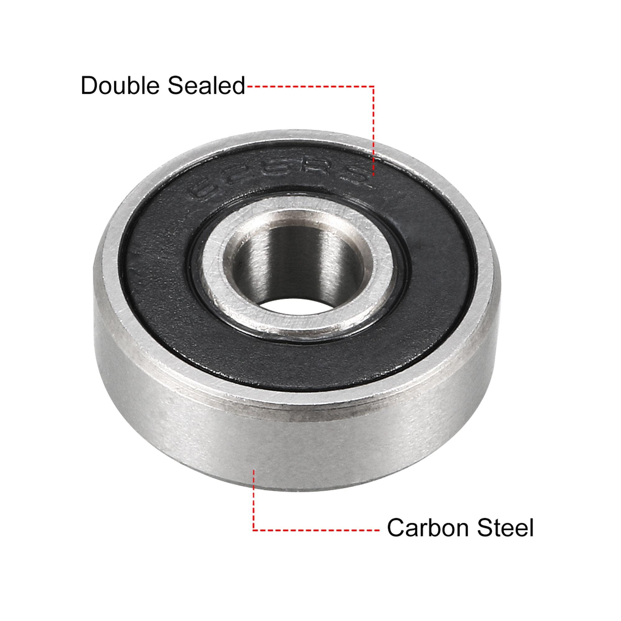 626-2RS Ball Bearings - Double Sealed, 10pcs -2