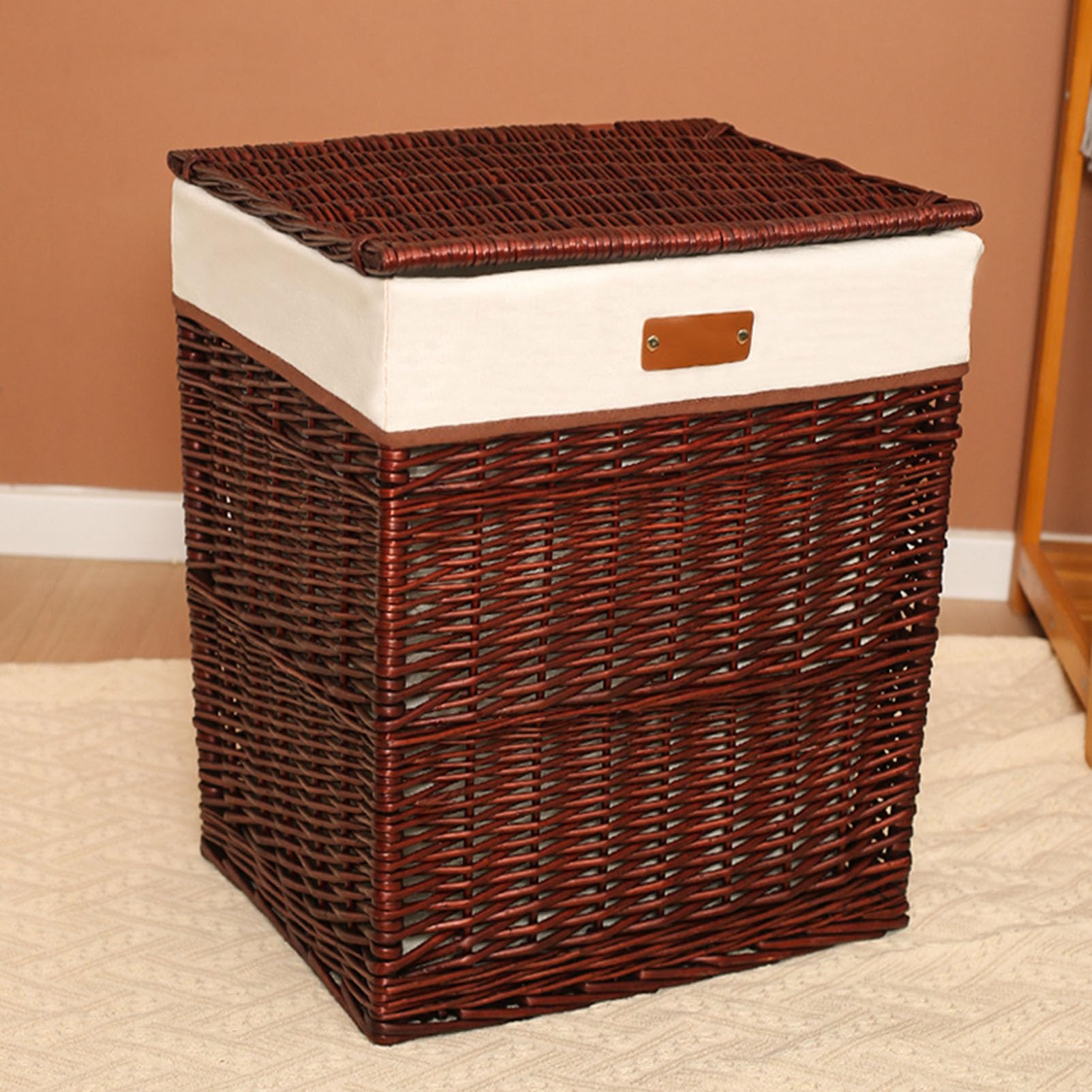 Large Dirty Clothes Basket, Dirty Clothes Basket, Rattan Dirty Clothes Storage Basket, Household Basket, Willow Laundry Basket, Toy Weaving Box