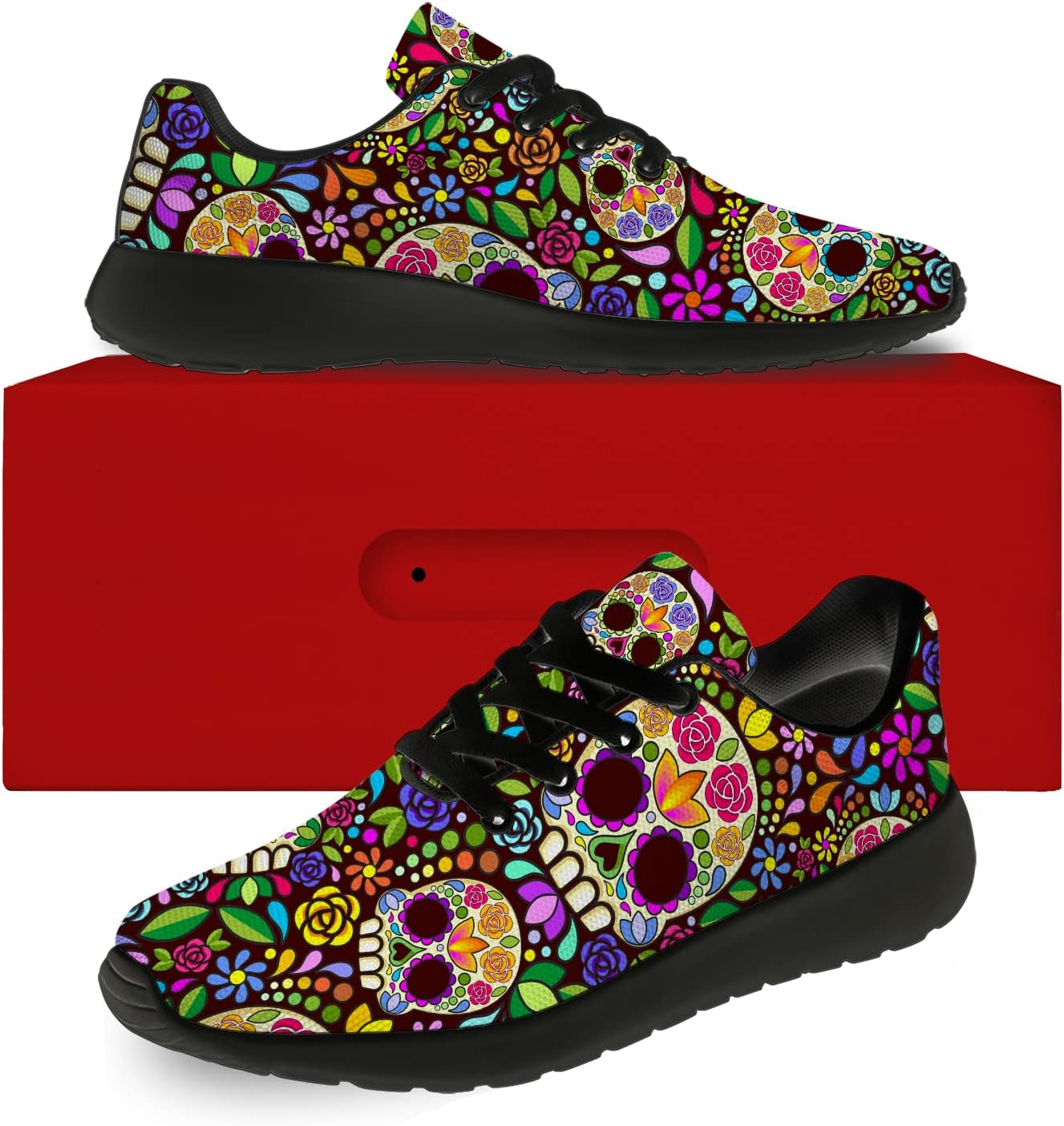 Halloween Shoes for Women Men Running Shoes Walking Tennis Sneakers Pumpkin Ghost Bat Shoes Gifts for Boy Girl