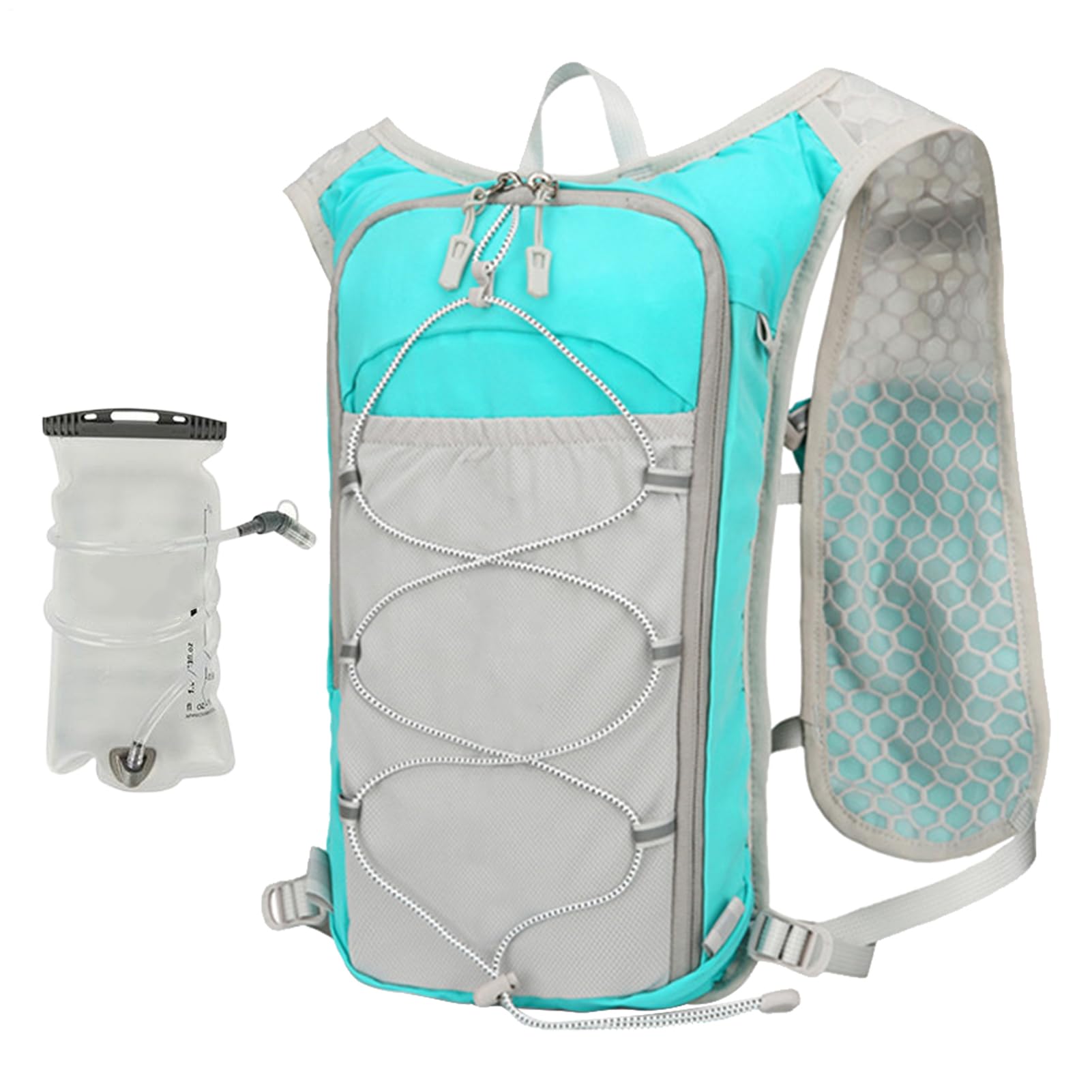 Chaleco de hidratación para correr, bolsa de hidratación reflectante, bolsa de deporte transpirable ajustable con bolsa de hidratación de 1,5 l, para mujeres, deportes al aire libre