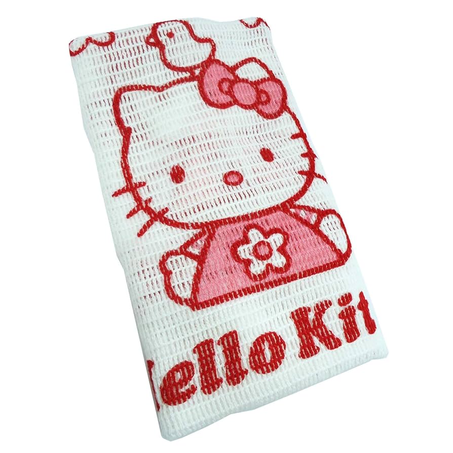 ハローキティ タオル ピンク・白 ボディタオル 綿