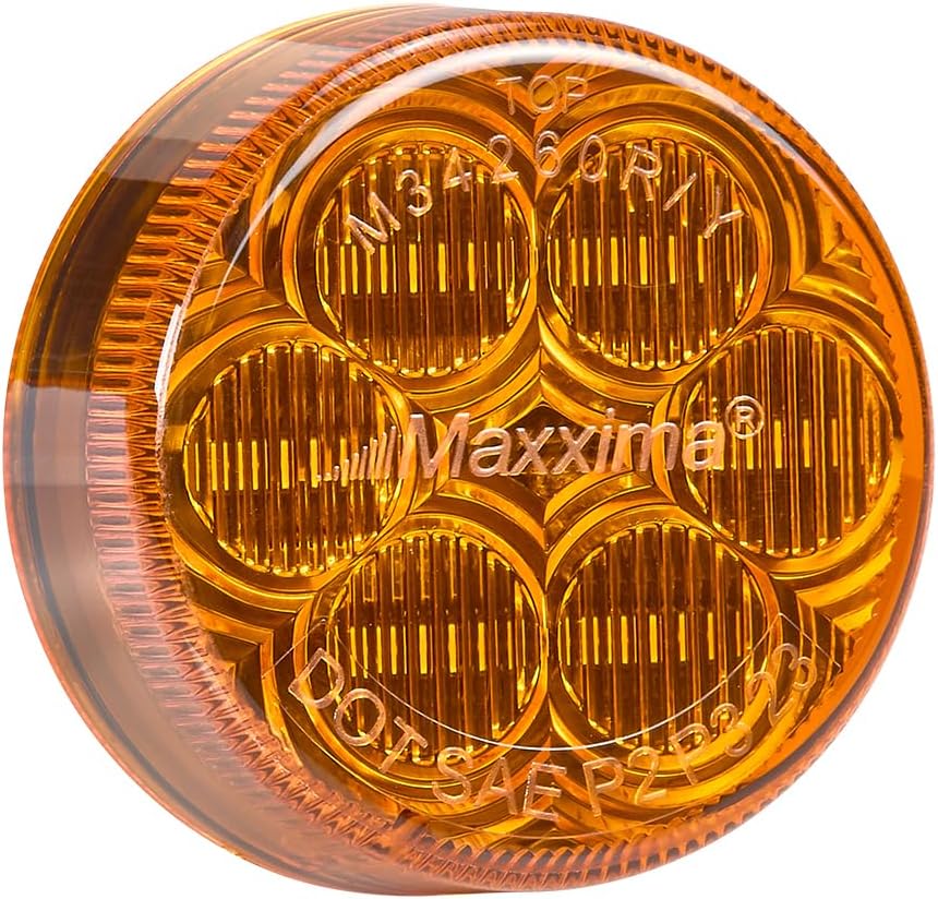 Maxxima M34260Y Amber 2" Round LED Clearance Marker Light