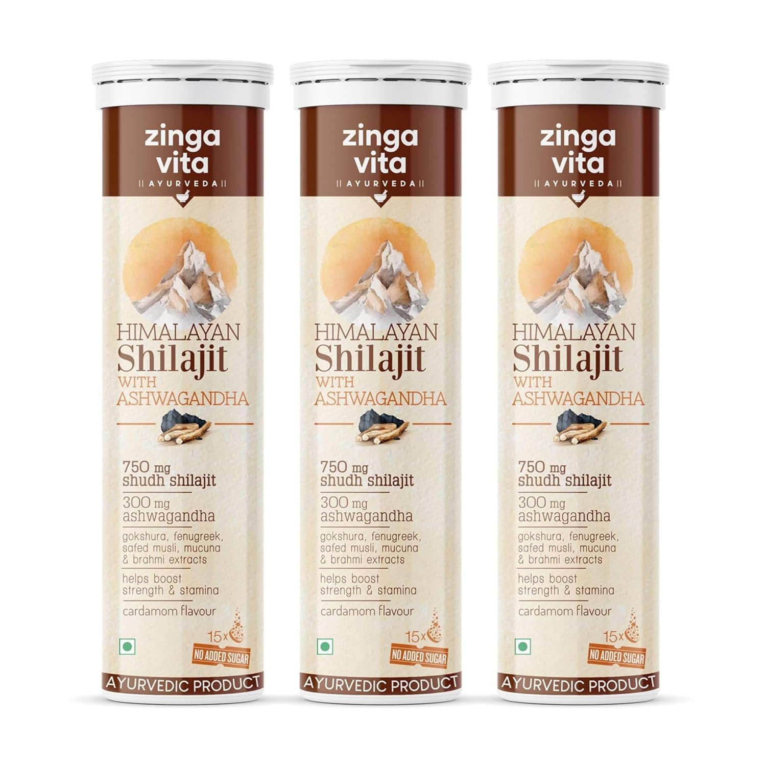 Zingavita Himalayan Shilajit Original (750mg) Effervescent Tablets, With Ashwagandha, Gokshura & Safed Musli for Strength, Performance & Muscle recovery, Cardamom Flavour | Ayush Approved | Pack of 3 (B0D5RG1BDW) Amazon Price History, Amazon Price Tracker