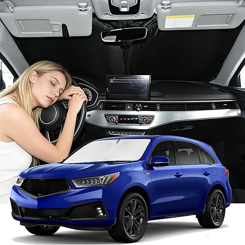 Miniatura 172 de Parasol de 4 capas para parabrisas, ajuste personalizado, tela 240T, parasol retráctil que bloquea los rayos ultravioletas, accesorios para automóvil