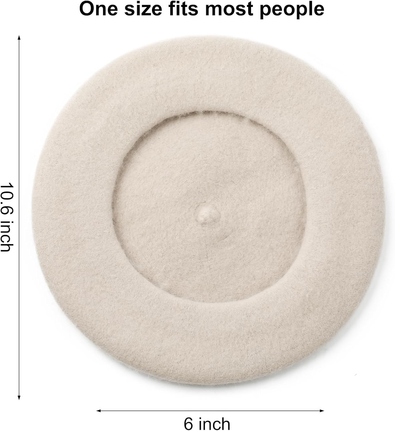 Sumolux Women Beret Hat Wool Vintage French Solid Color Classic Winter Cap - Image 4