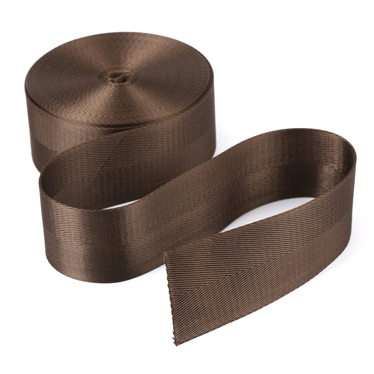 Devobunch 2”Heavy Duty Nylon Webbing 10 25 50 Yard - Nylon Strapping for Outdoor DIY Gear Repair, Durable Nylon Strapping for Indoor or Outdoor Gear,