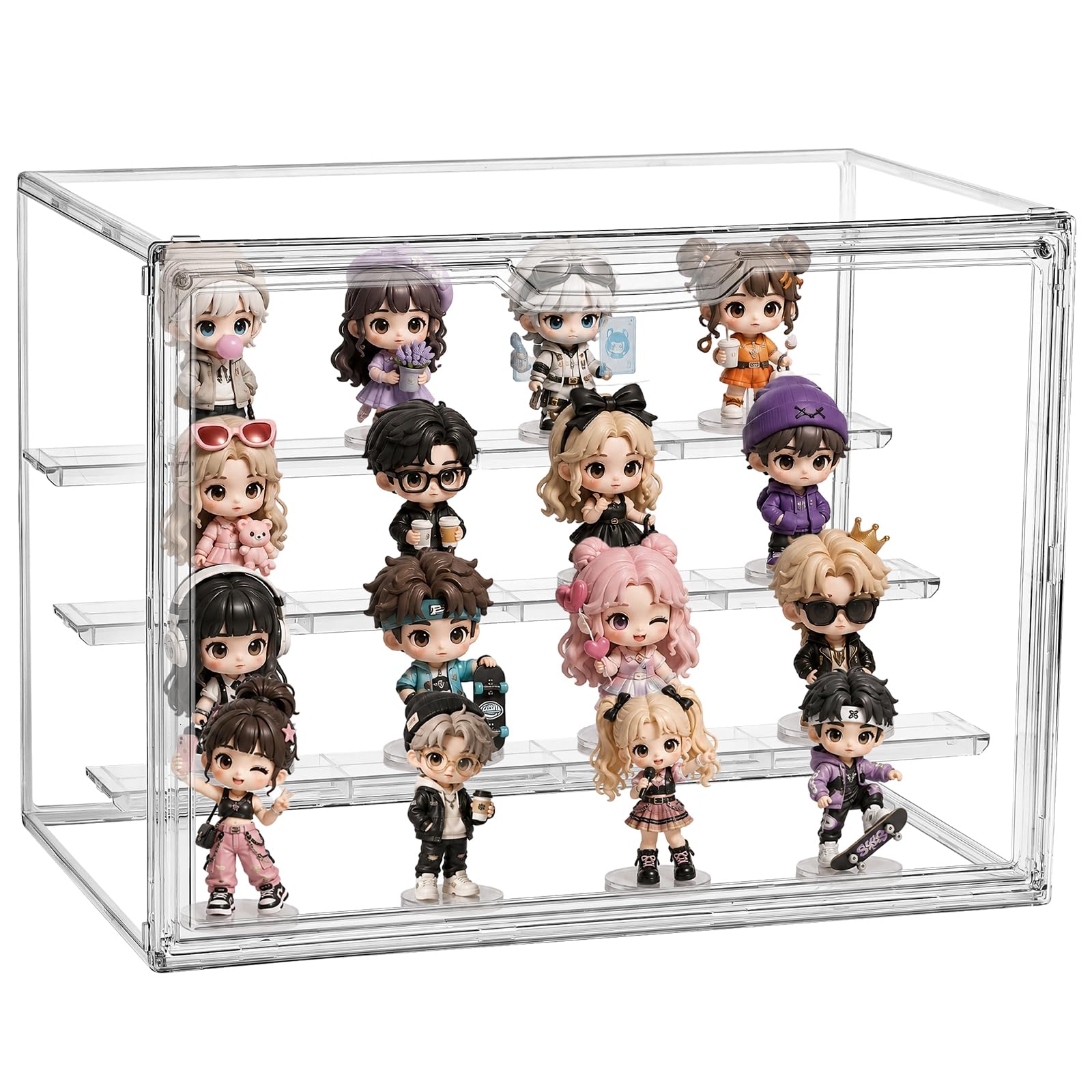 Acrylic Display Case, Clear Display Box Dustproof Transparent Organizer