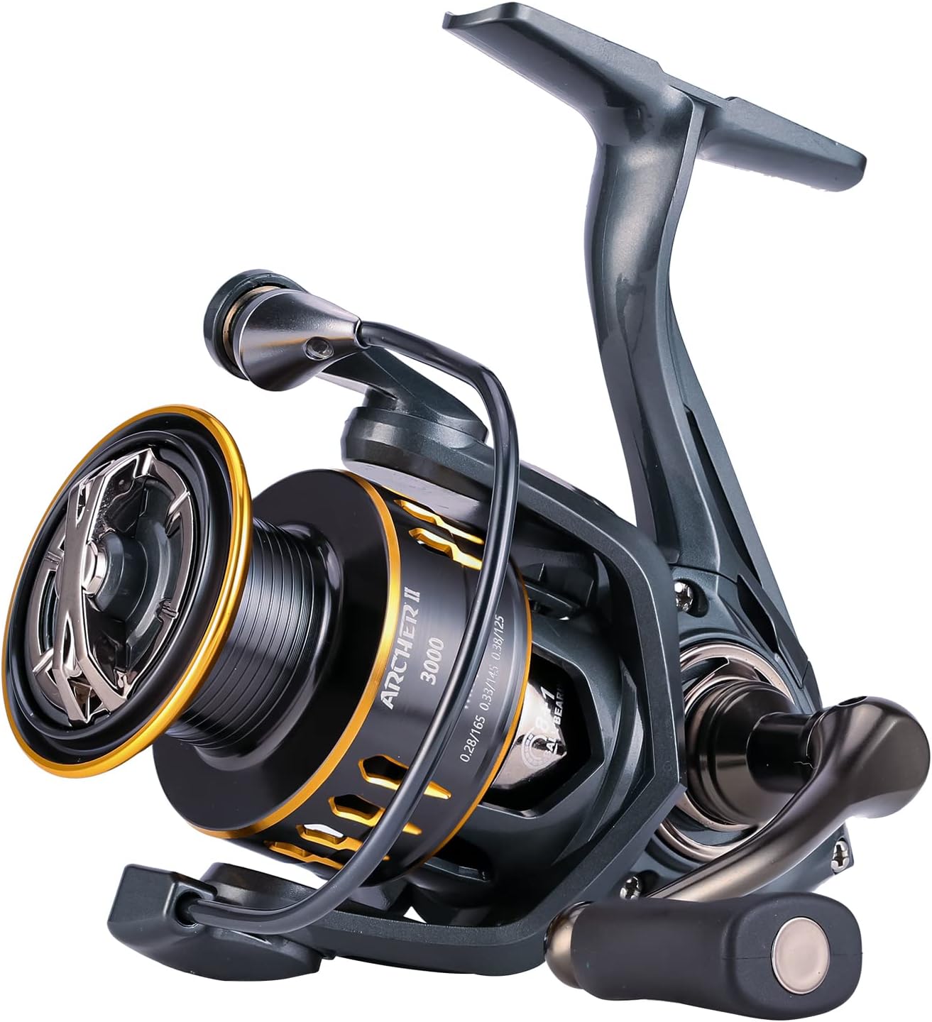 SeaKnight Archer II Spinning Reels, 8+1 Shielded BB, High Gear Ratio 5.2:1/4.9:1, CNC Aluminum Spool Large PVC Knob Smooth Powerful Freshwater Spinning Fishing Reel
