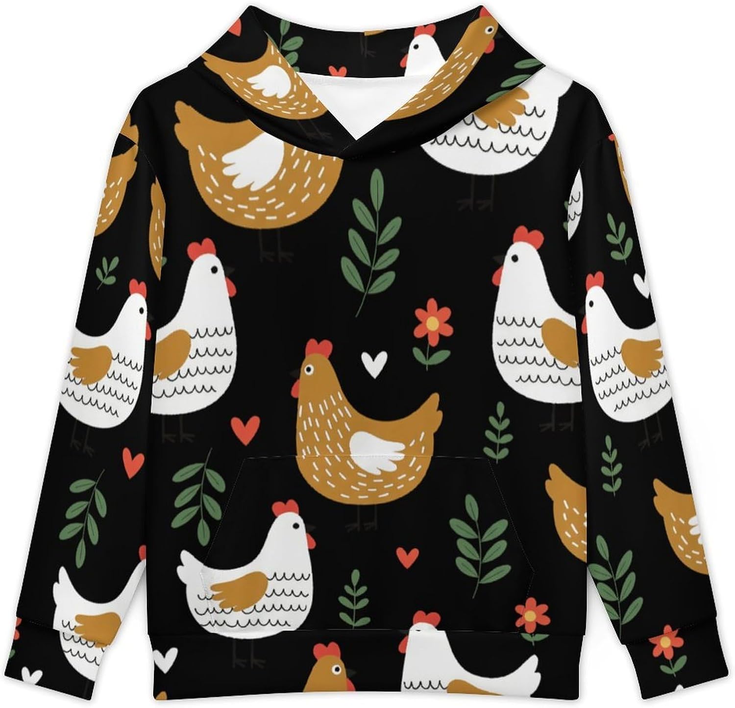 Boys Girls Hoodies Cats Watermelon Print Cool Hooded Lightweight Hooded Pullover Sweatshirt for Kids