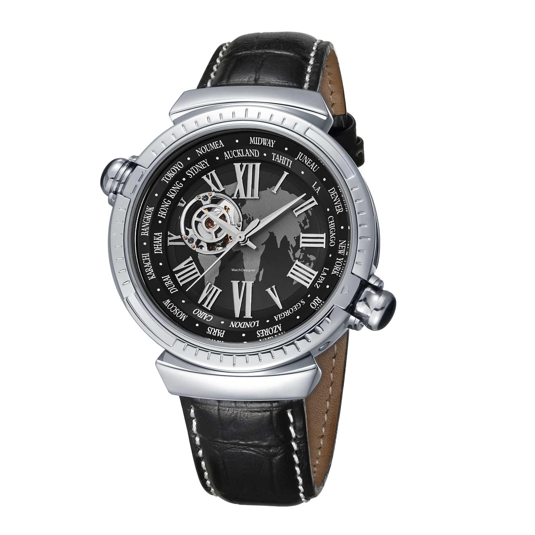 Reloj Mecánico Automático para Hombre Esfera Esqueleto Multifuncional Estilo Vintage Elegante Impermeable