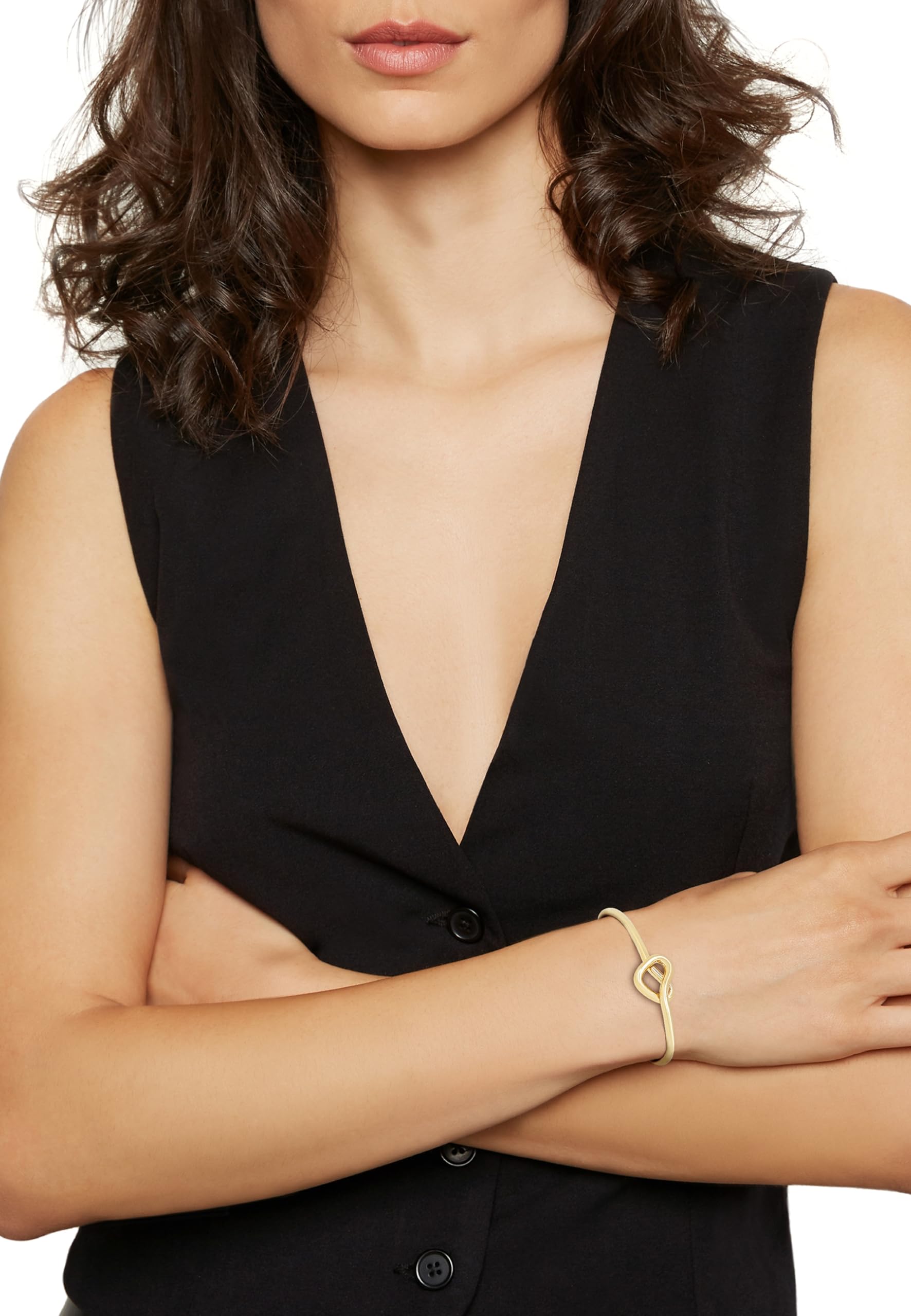 Breil, Collezione B&ME, Bracciale Donna, Bracciale Rigido in Acciaio Lucido, con Design Minimal, Ricercato e Simbolico a Forma di Cuore, Idea Regalo Donna, Misura Small