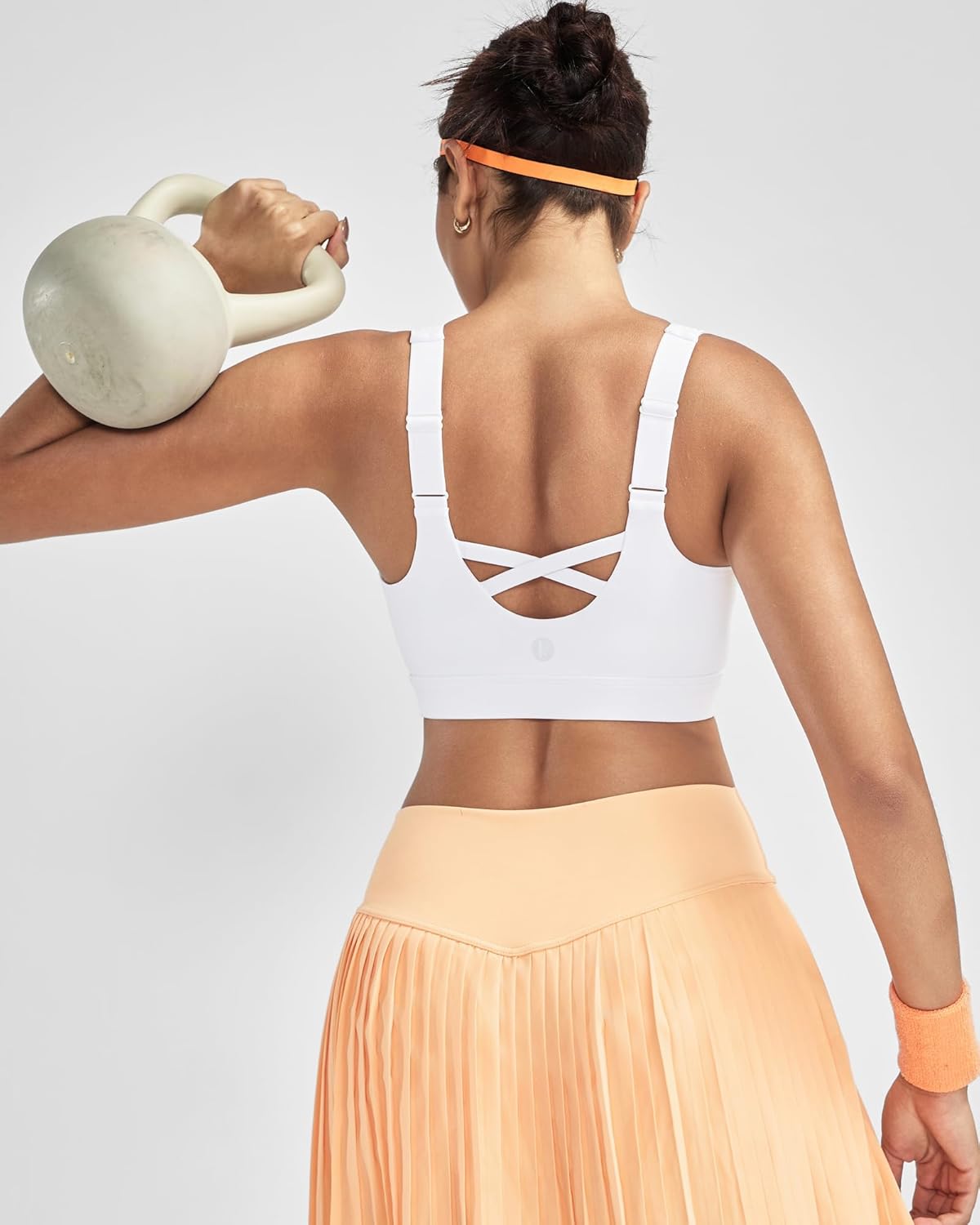 RUNNING GIRL Sports Bras for Women High Support, Adjustable Straps High Impact Sports Bras with Sewn in Pads Workout Bra - Image 4