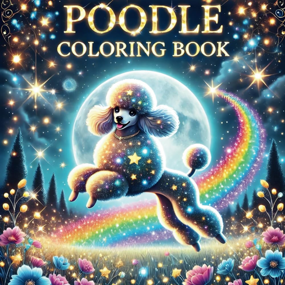 Poodle Coloring Book: Creative Dog Coloring Pages and Educational Activities for Children, Engaging and Informative Poodle Facts for Fun Learning and Exploration
