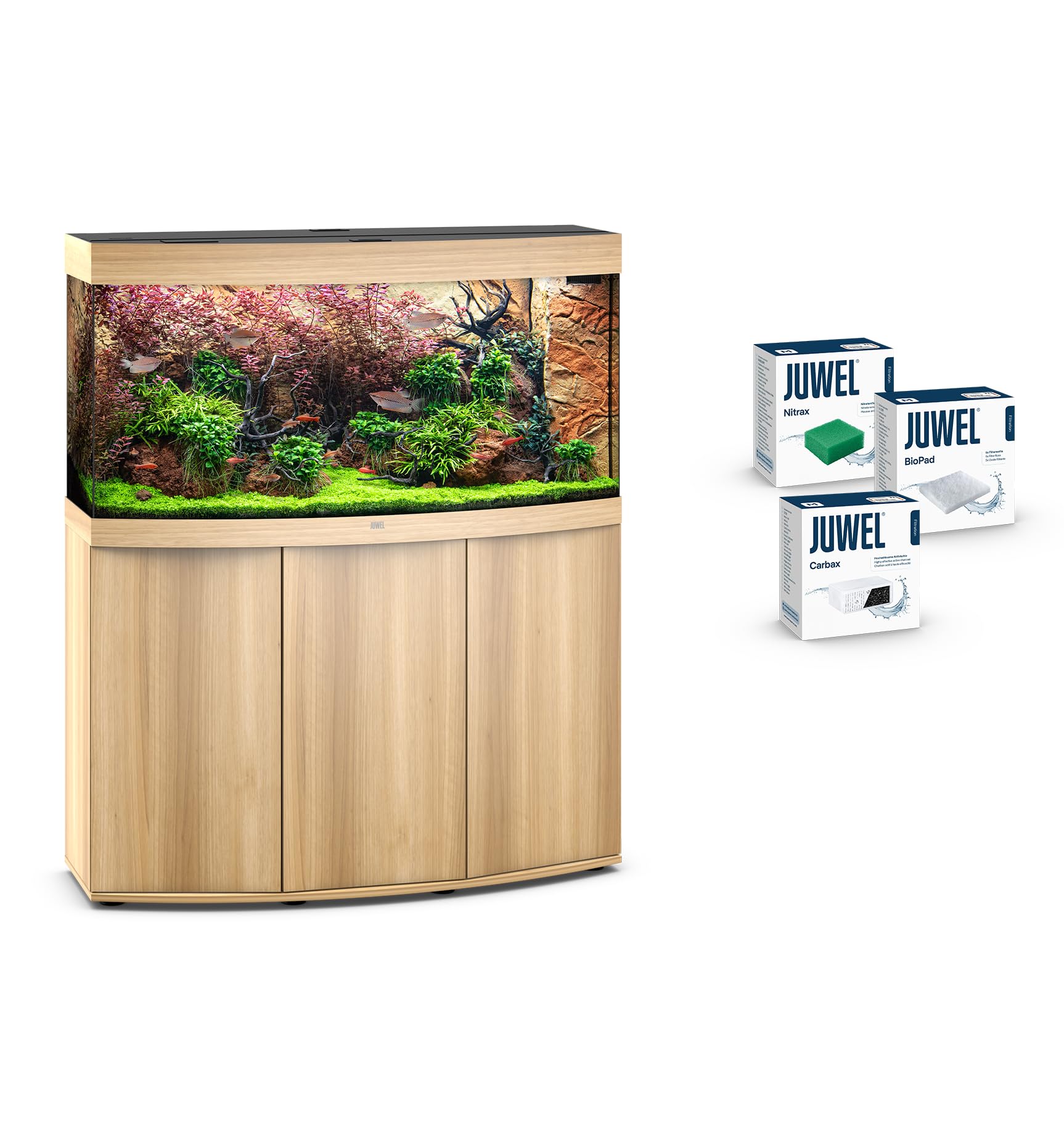 JUWEL Aquarium - Vision 260 Kombination Helles Holz Premium-Bundle