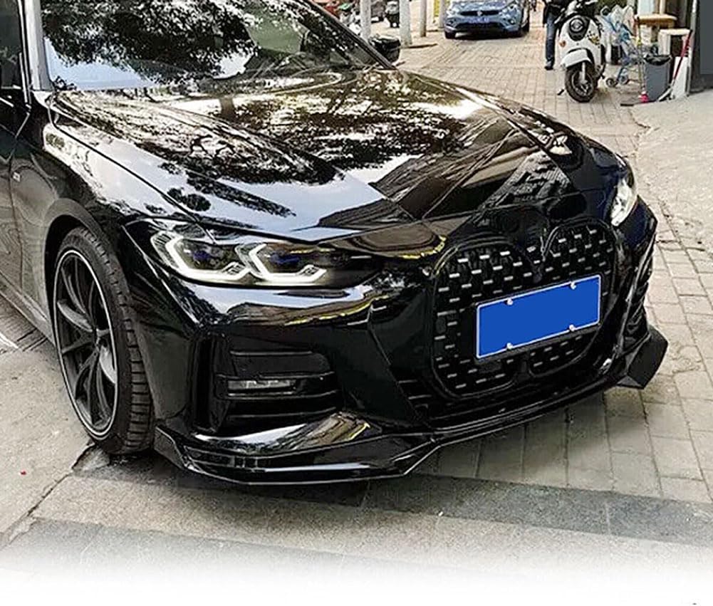 MCARCAR KIT Gloss Black Front Bumper Lip Fits for BMW G22 G23 M440i 4 Series 2021-2023 Car Front Bumper Lip Body Kit Trim Protection Air Dam Factory Outlet
