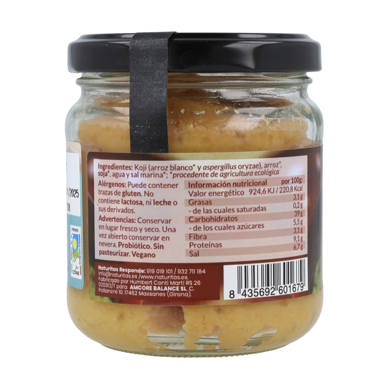 Shiro Miso BIO sin pasteurizar | 200 g | Naturitas Essentials | Shiro miso blanco Bio | Sin pasteurizar fermentación viva | Salsas