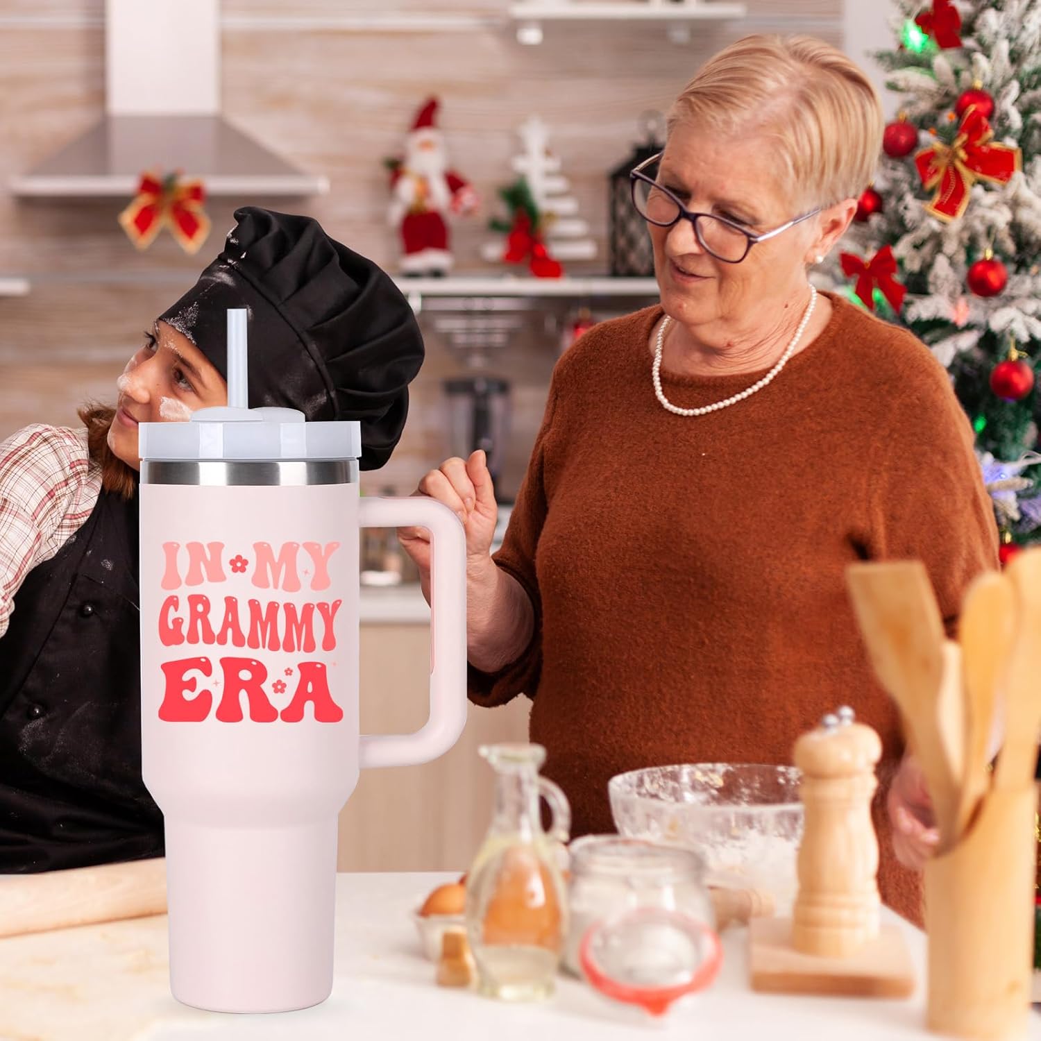 momocici Grammy Gifts Ideas for Grandma.40 oz In My Grammy Era Tumbler with Handle.Grammy Gift.Grammy Cup.Grammy Tumblers.40 oz Birthday Christmas Mothers Day Cups Tumbler Gifts for Grammy. - Image 3