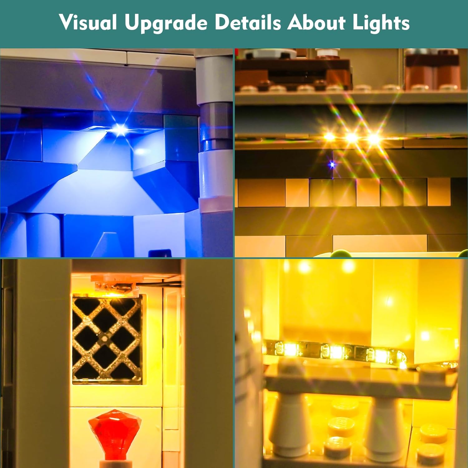 LED Light Kit Compatible with Lego Hogwarts Castle: The Great Hall 76435 - No Models Only Light, Creative Lighting Set Accessories Compatible with Lego 76435 Set (Standard Version)