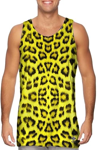 Neon yellow tank top mens Clearance