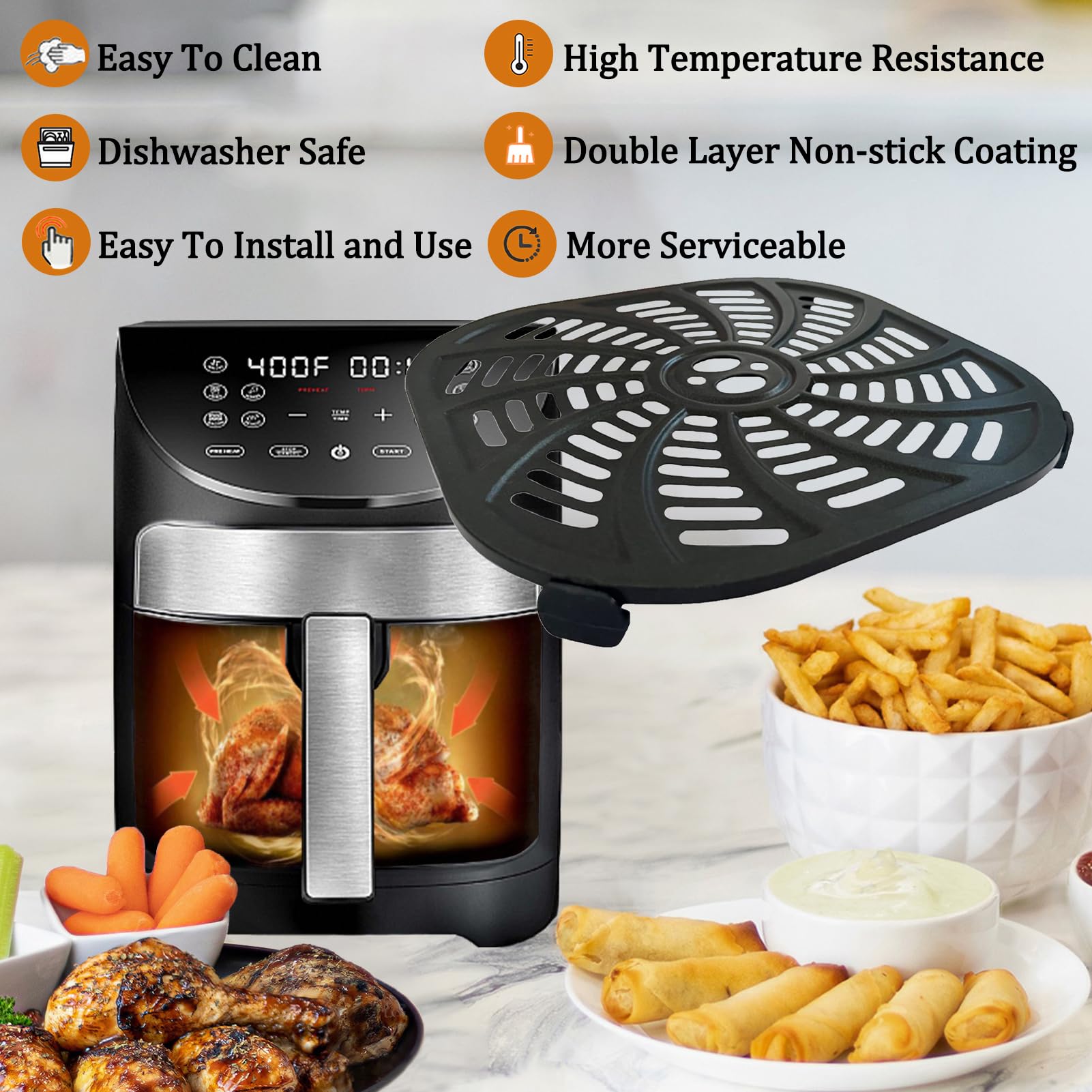 Air Fryer Grill Pan For Power XL Gowise 7QT Air Fryers