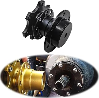 1 PC Car Steering Wheel Quick Release, 3.34" x 2.75" Alloy Snap-on Steering Wheel Boss Installation Disassemble Kit, Anti-theft Modification Accessories, Suitable for Most Car Models (Black)