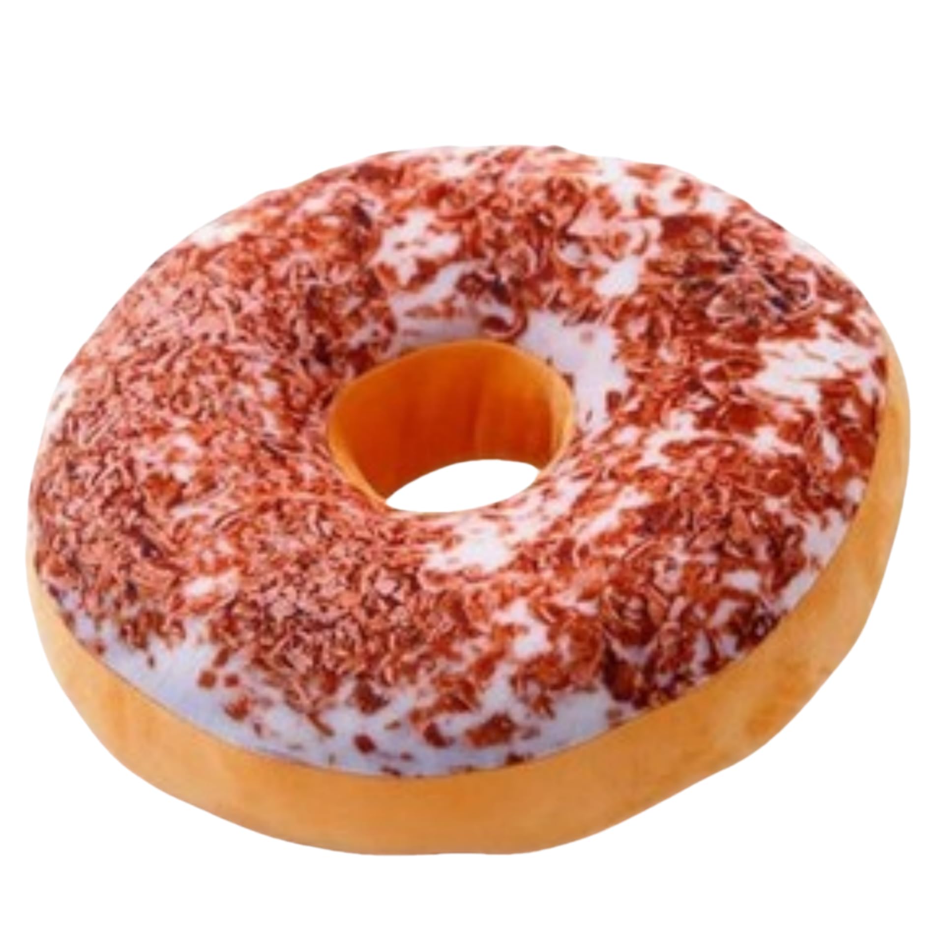 OUKEYI Donut Seat Cushion -Donut Throw Pillow Made with Super Soft & Ultra Premium Fabric,Home Office Chair Cushion for Long Sitting Work 15.7" (Tiramisu)