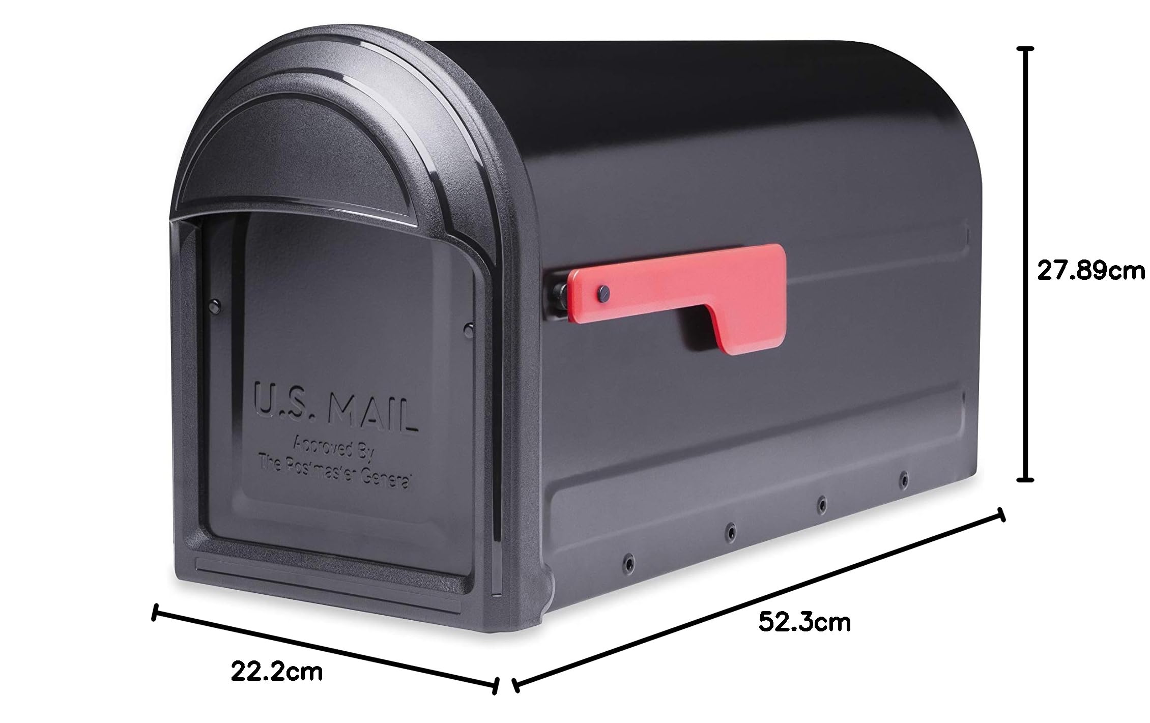 ARCHITECTURAL MAILBOXES 7900-1B-R-10 Barrington Postmount Cassetta postale, Nero, L