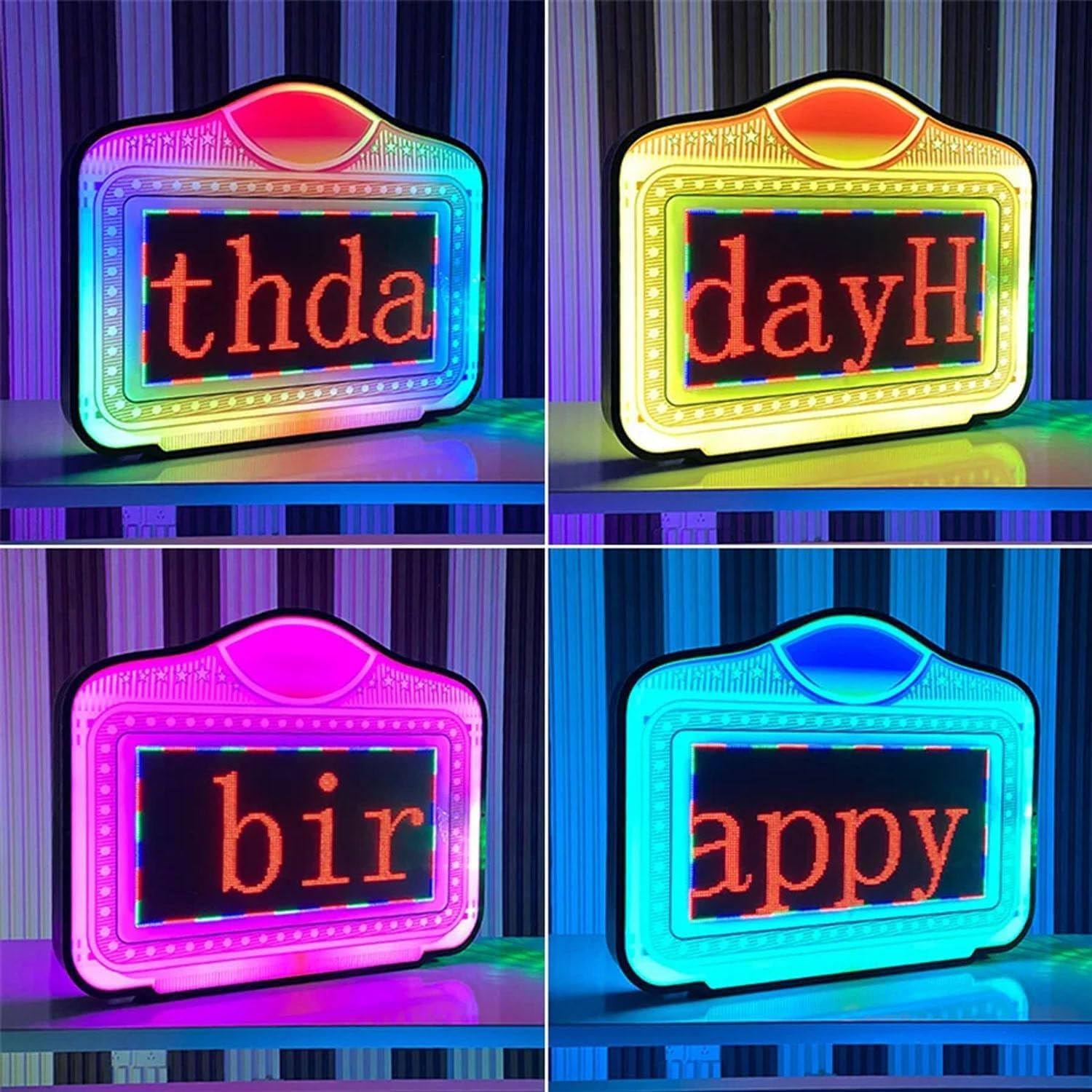 Señal LED de servicio de botella, visualización de mensajes de desplazamiento programable, presentador de mano, luces RGB, eventos VIP