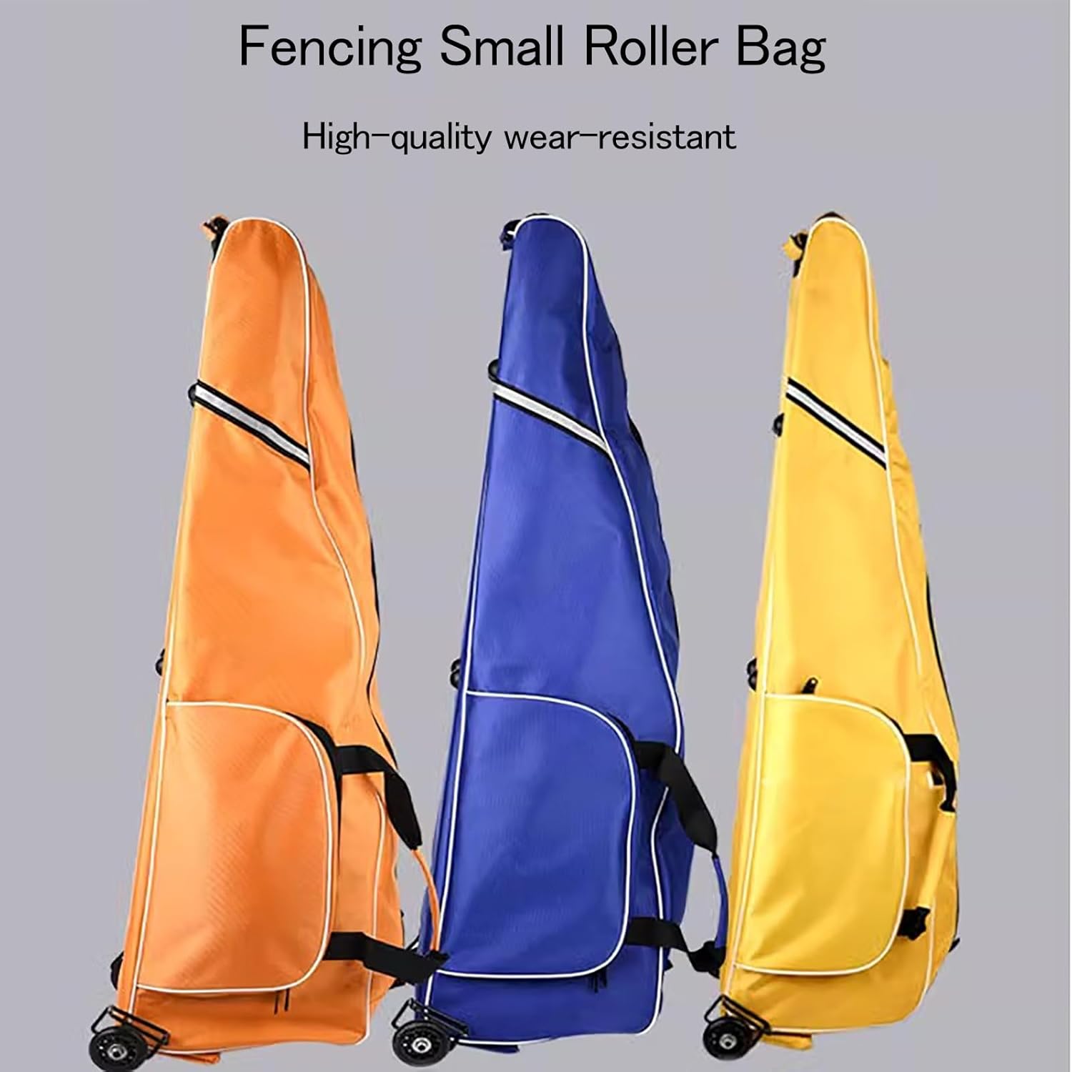 Fencing Bag with Wheels, Multifunctional Fencing Bag, Wear-Resistant and Waterproof, Fencing Storage Bag, Small Roller Fencing Bag, Suitable for Fencers to Organize Their Equipment(Yellow)